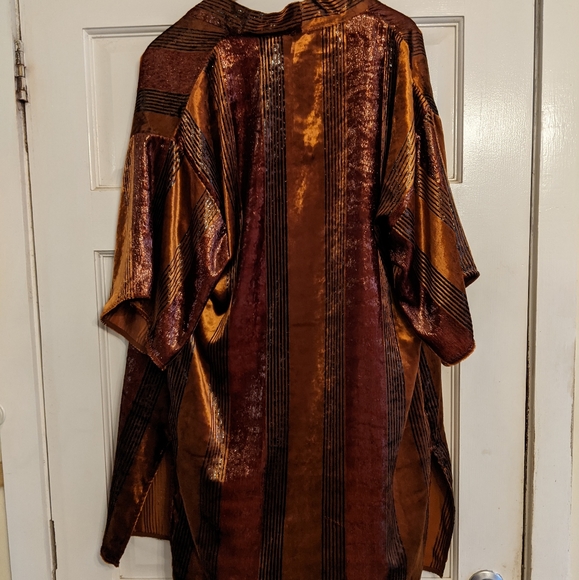 NWT Ett-twa By Anthropologie Longline Velvet Kimono Jacket Size XS / S-P - Picture 5 of 10